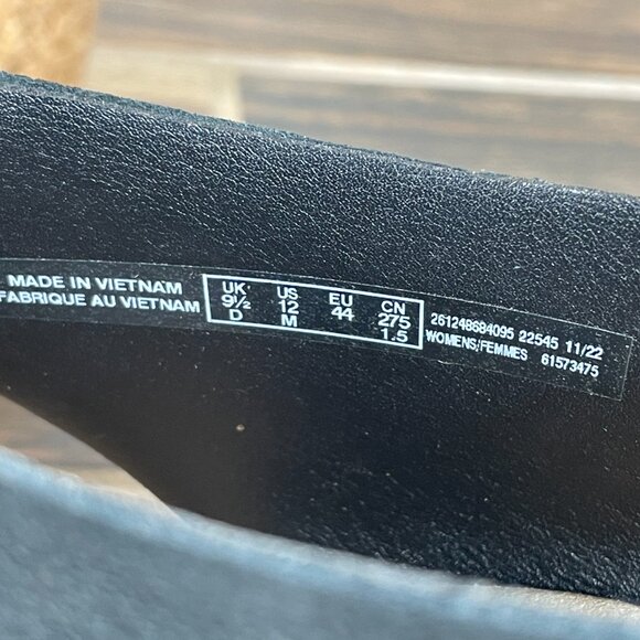 Clarks Annadel Eirwyn Womens Size 12 Shoes Black Nubuck Slingback Wedge Sandal - Picture 12 of 12